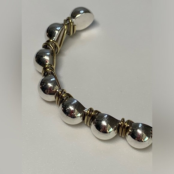 Silpada Vintage RARE Sterling Silver & Interlaced/Wrapped Brass Cuff Bracelet - Picture 2 of 11